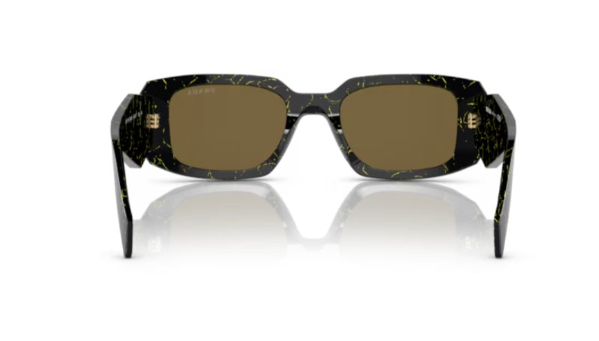 Prada 0PR 17WS Black Yellow Marble Sunglasses