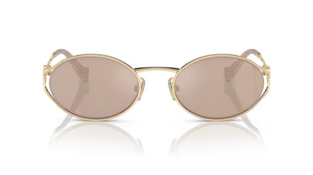 Miu Miu 0MU 52YS ZVN20F Pale Gold Sunglasses