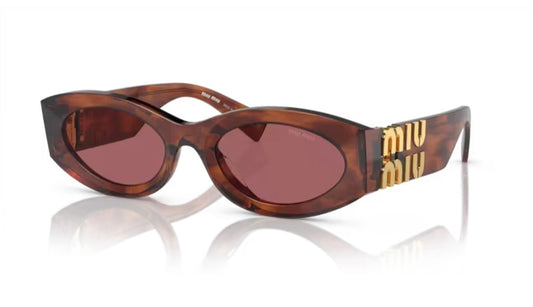 Miu Miu 0MU 11WS Striped Tobacco Sunglasses