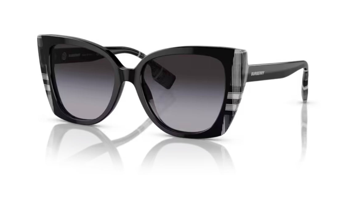 Burberry Meryl 0BE4393 Black Check White Black Sunglasses