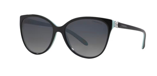 Tiffany And Co. 0TF4089B Black On Tiffany Blue Polarized Sunglasses