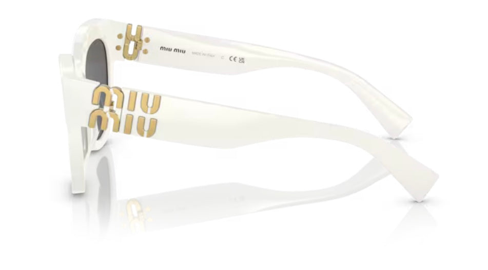 Miu Miu 0MU 01YS White Sunglasses