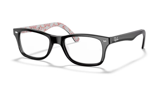 Rayban 0RX5228 5014 Black On White Eyeglasses