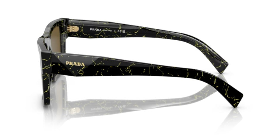 Prada 0PR 19WS Black Yellow Marble Sunglasses