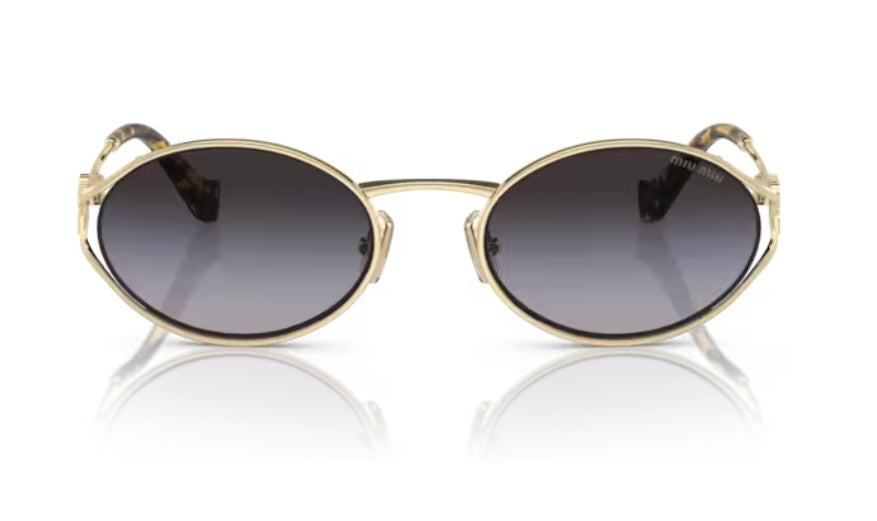 Miu Miu 0MU 52YS ZVN5D1 Pale Gold Sunglasses