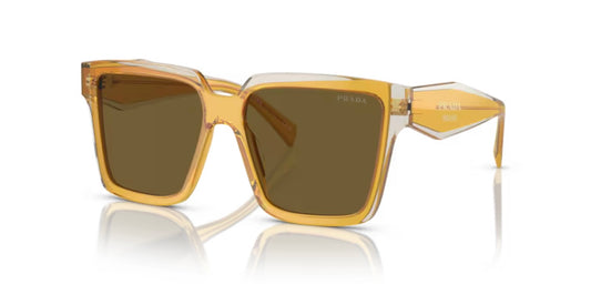 Prada 0PR 24ZS Ocher Crystal Grey Sunglasses