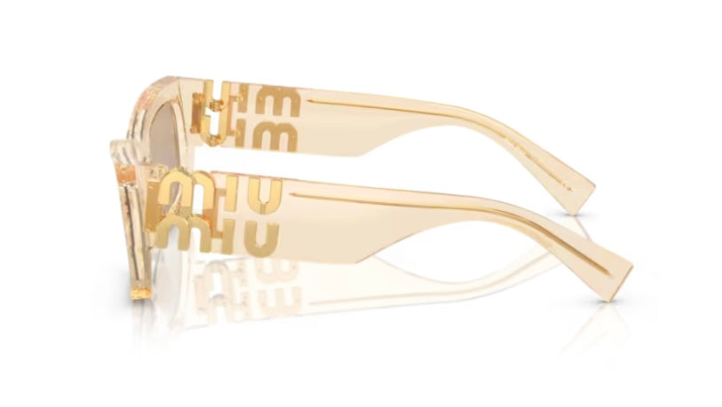 Miu Miu 0MU 09WS Sand Transparent Sunglasses