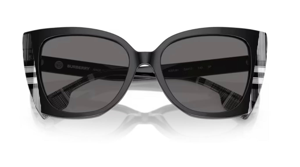 Burberry Meryl 0BE4393 Black Check White Black Polarized Sunglasses