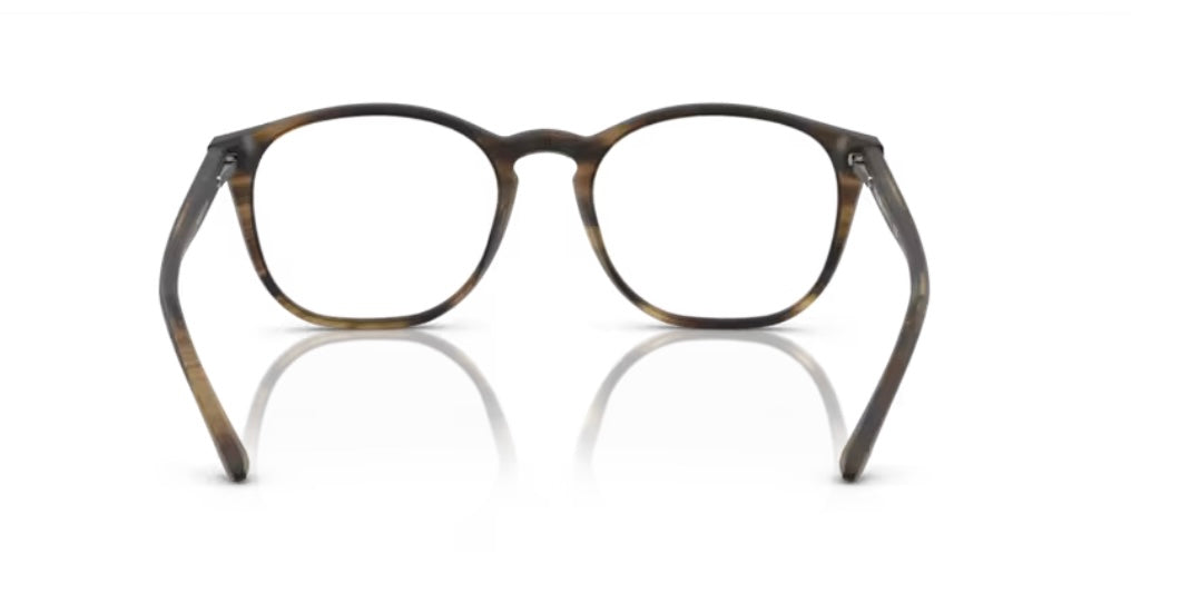 Giorgio Armani 0AR7074 Striped Matte Dark Brown Eyeglasses