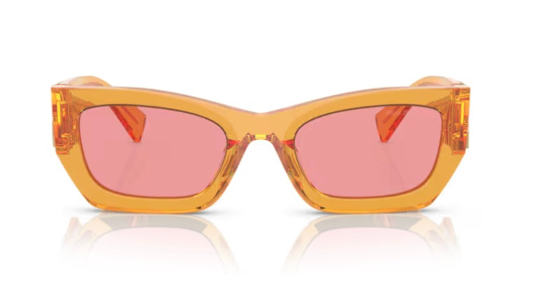 Miu Miu 0MU 09WS Orange Transparent Sunglasses