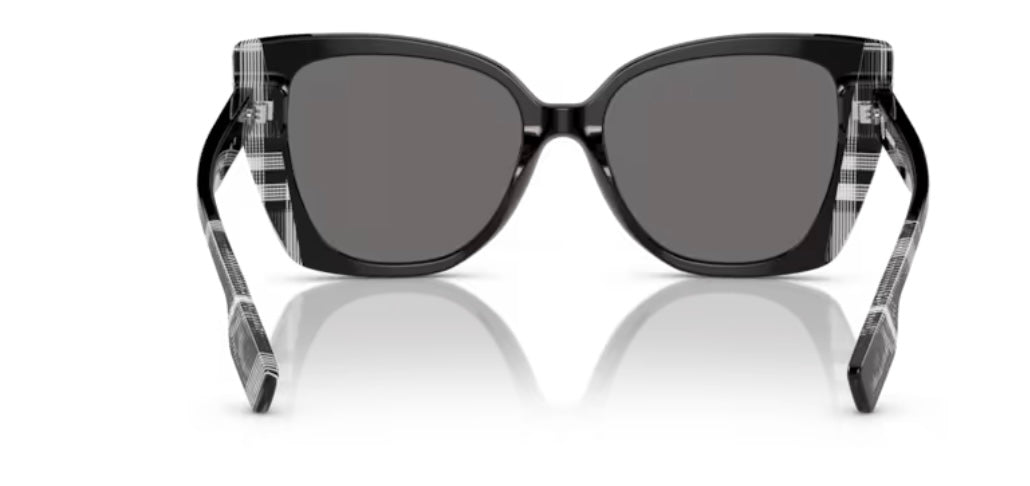 Burberry Meryl 0BE4393 Black Check White Black Polarized Sunglasses