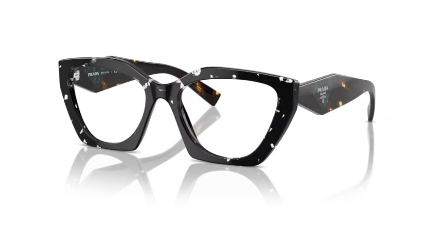 Prada 0PR 09YV 15S101 Black Crystal Tortoise Eyeglasses