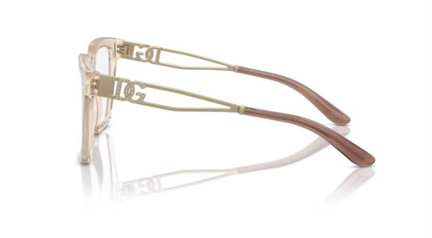 Dolce and Gabbana 0DG3376 3432 Transparent Camel Eyeglasses