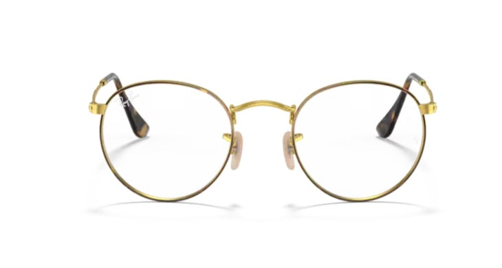 Rayban 0RX3447V Round Metal 2945 Havana On Gold Eyeglasses