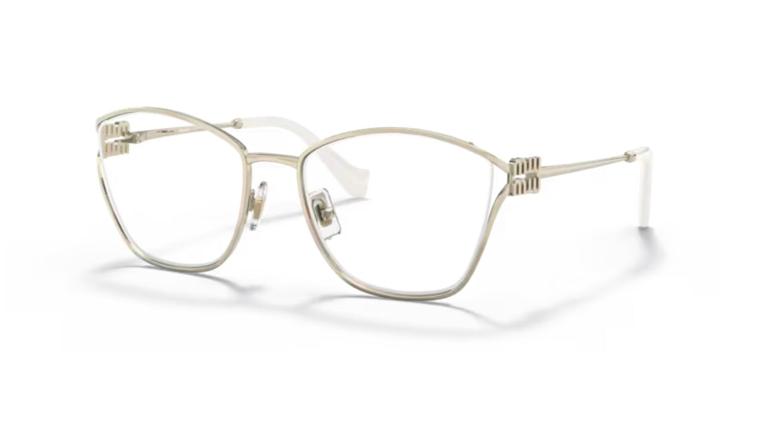 Miu Miu 0MU 53UV ZVN101 Pale Gold Eyeglasses