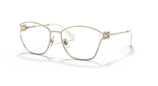 Miu Miu 0MU 53UV ZVN101 Pale Gold Eyeglasses