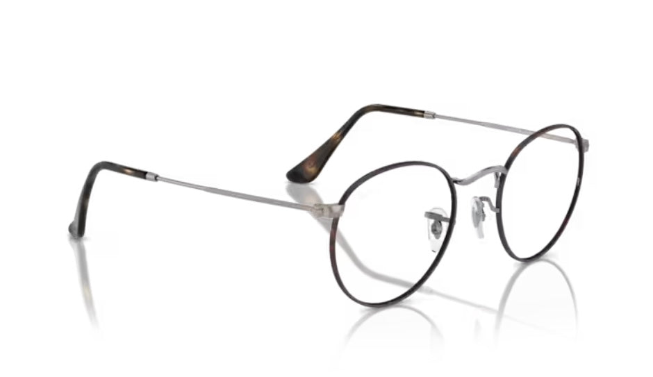 Rayban 0RX3447V Round Metal Havana On Gunmetal Eyeglasses