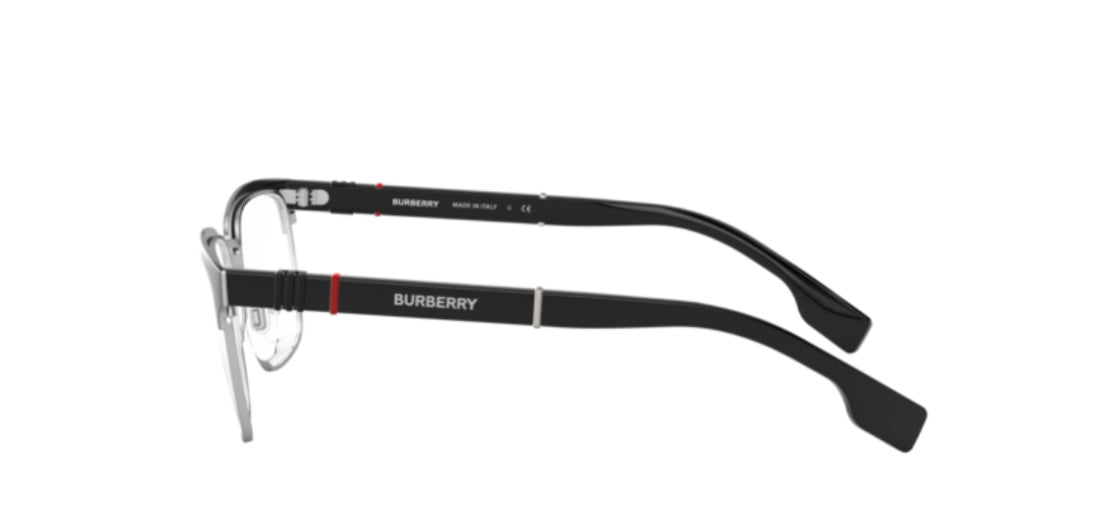 Burberry 0BE1348 1306 Silver Matte Black Alba Eyeglasses