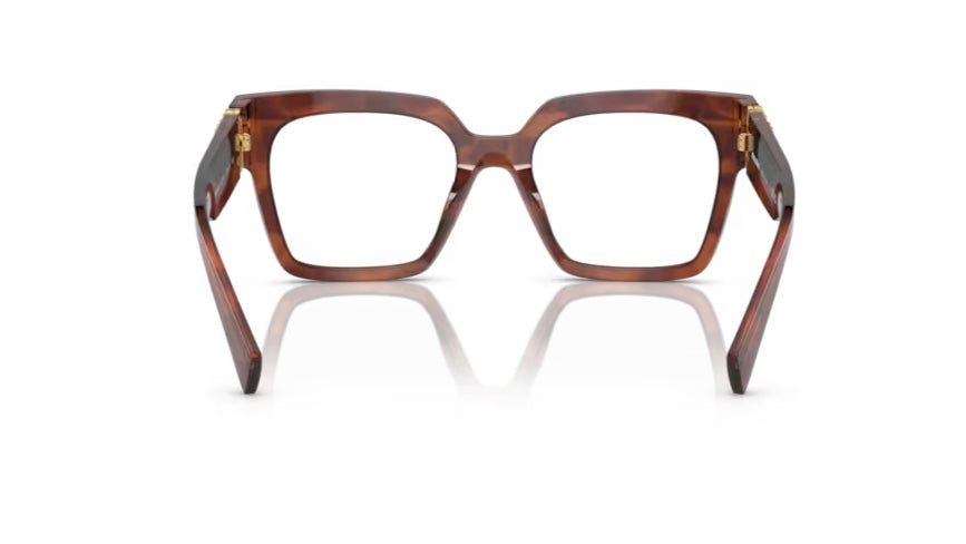 Miu Miu 0MU 04UV Stripped Tobacco Eyeglasses