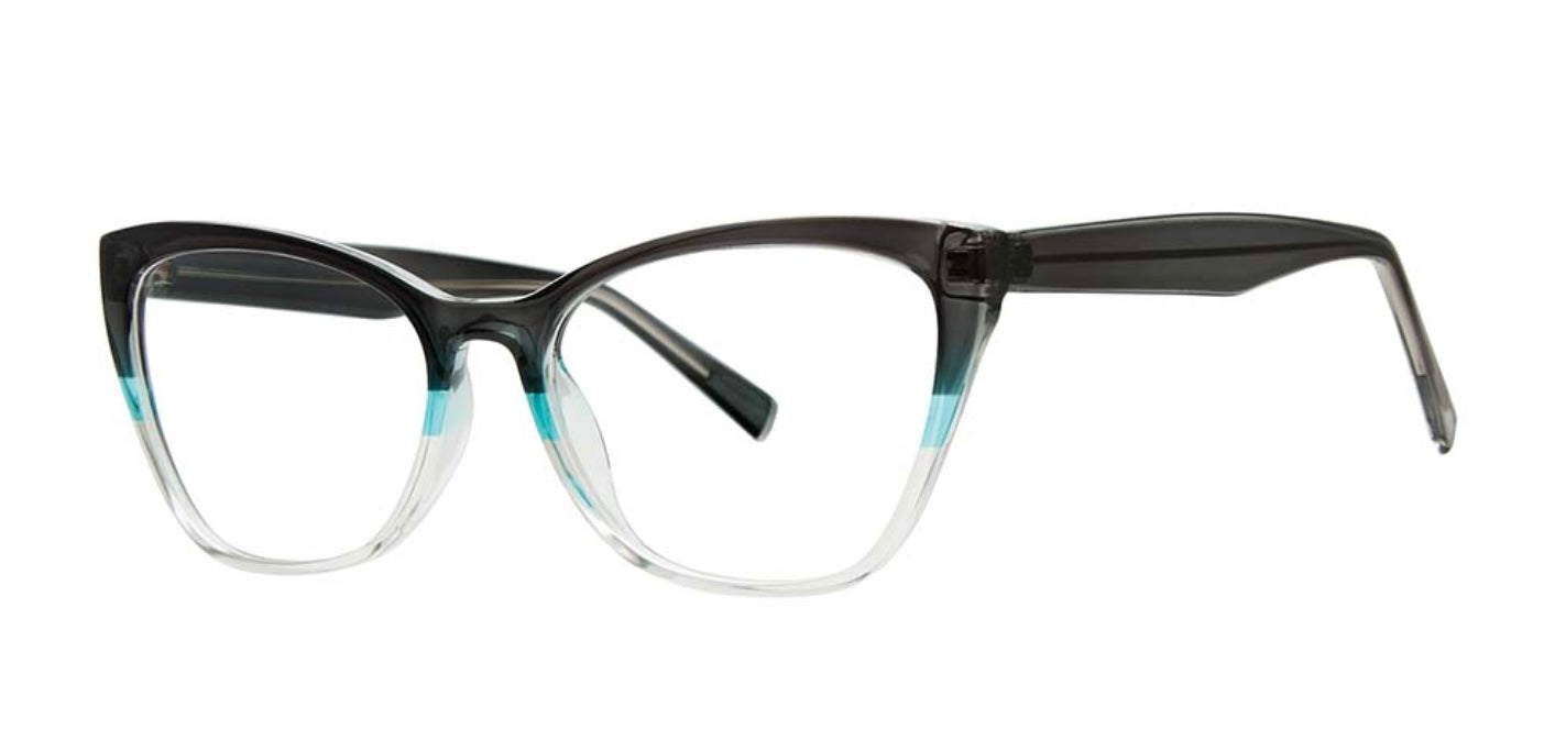 Eyeworkz Artsy Black Teal Crystal Eyeglasses