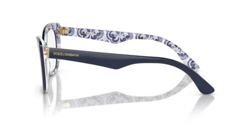 Dolce and Gabbana 0DG3360 3414 Blue On Blue Maiolica Eyeglasses