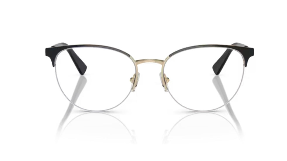 Versace 0VE1247 1252 Black Pale Gold Eyeglasses