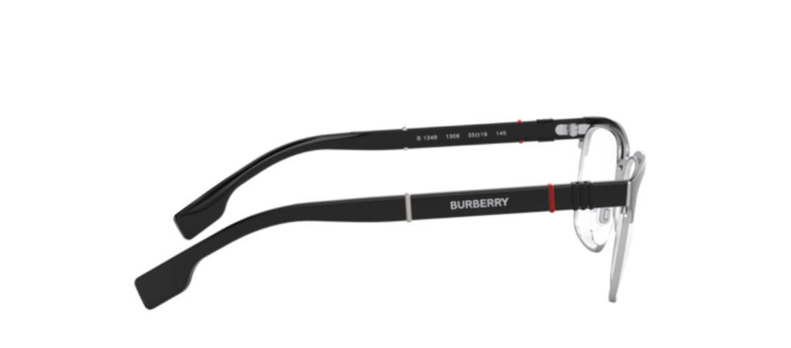 Burberry 0BE1348 1306 Silver Matte Black Alba Eyeglasses