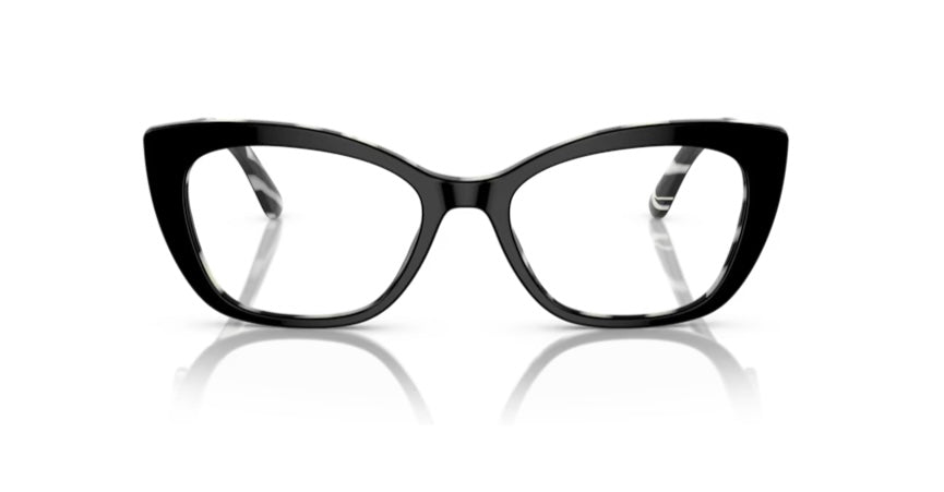 Dolce and Gabbana 0DG3360 3372 Top Black On Zebra Eyeglasses