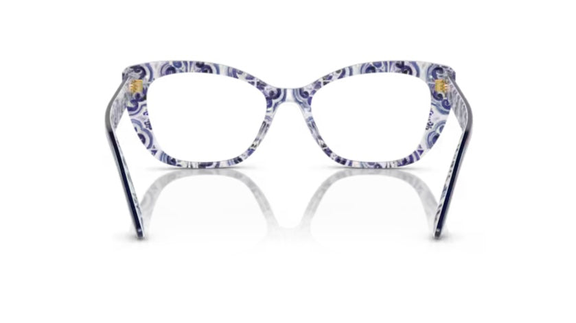 Dolce and Gabbana 0DG3360 3414 Blue On Blue Maiolica Eyeglasses