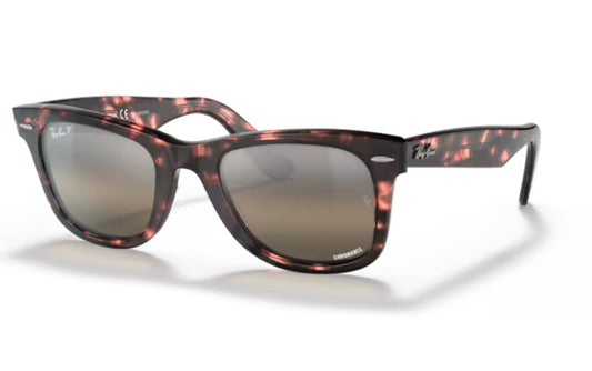 Rayban Wayfarer Polarized 1334G3 Transparent Pink Sunglasses