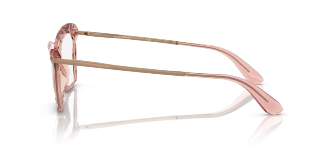 Dolce and Gabbana 0DG5025 3148 Transparent Pink Eyeglasses