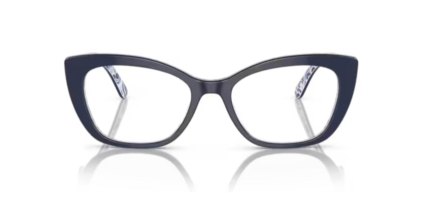 Dolce and Gabbana 0DG3360 3414 Blue On Blue Maiolica Eyeglasses