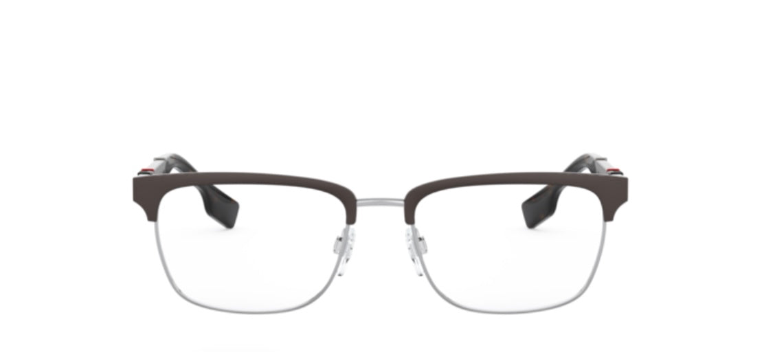 Burberry 0BE1348 1307 Silver Matte Brown Alba Eyeglasses