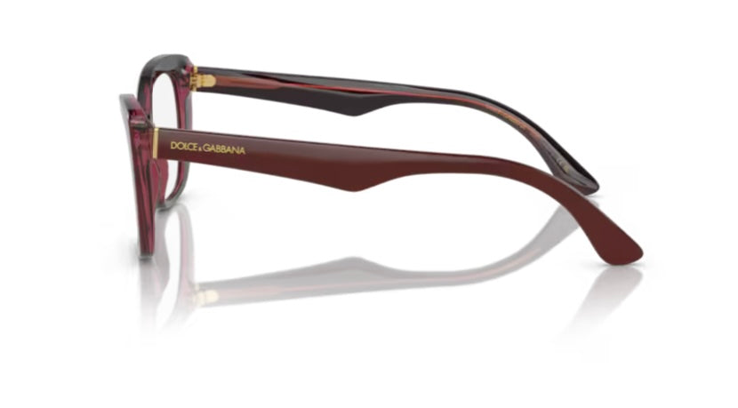 Dolce and Gabbana 0DG3360 3247 Bordeaux Transparent Bordeaux Eyeglasses