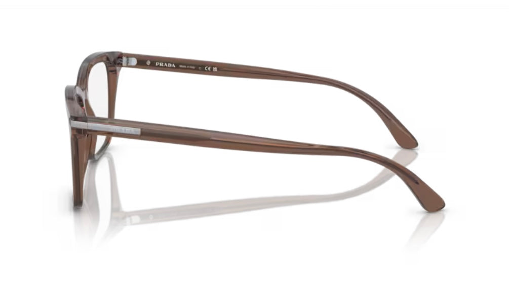 Prada 0PR 14WV 170101 Brown Transparent Eyeglasses