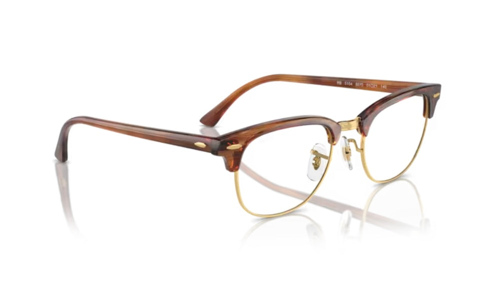 Rayban 0RX5154 Clubmaster 8375 Striped Brown Eyeglasses