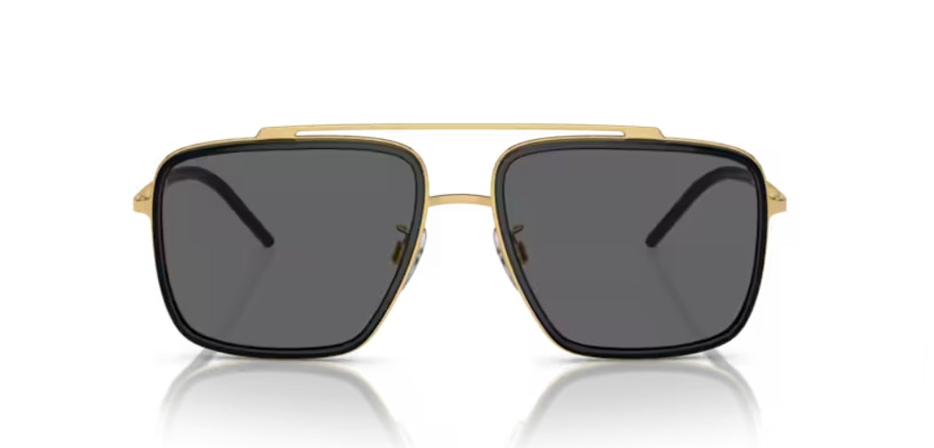 Dolce and Gabbana 0DG2220 Gold Black Polarized Sunglasses