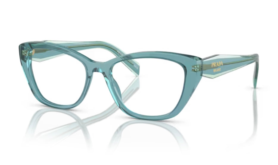 Prada 0PR 19WV 16J101 Crystal Peacock Eyeglasses