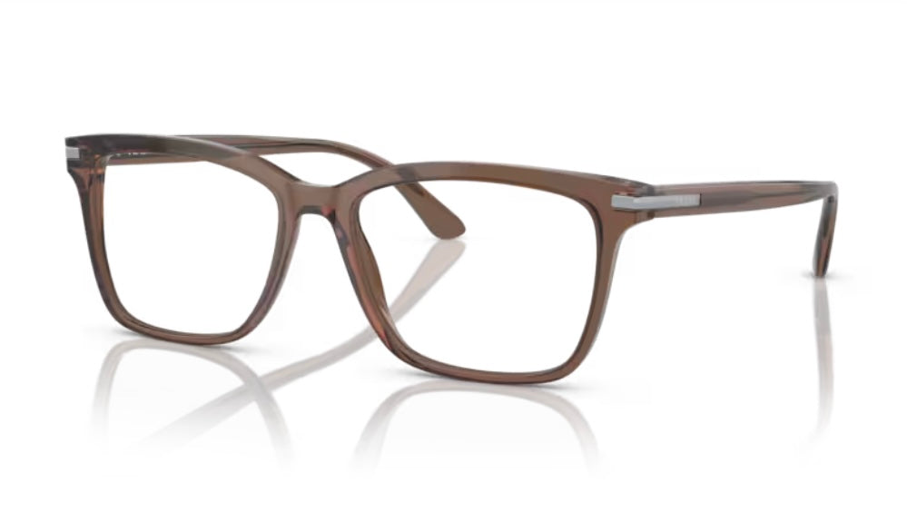 Prada 0PR 14WV 170101 Brown Transparent Eyeglasses