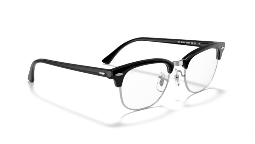 Rayban 0RX5154 Clubmaster 2000 Black On Silver Eyeglasses