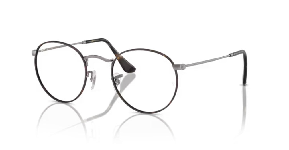 Rayban 0RX3447V Round Metal Havana On Gunmetal Eyeglasses