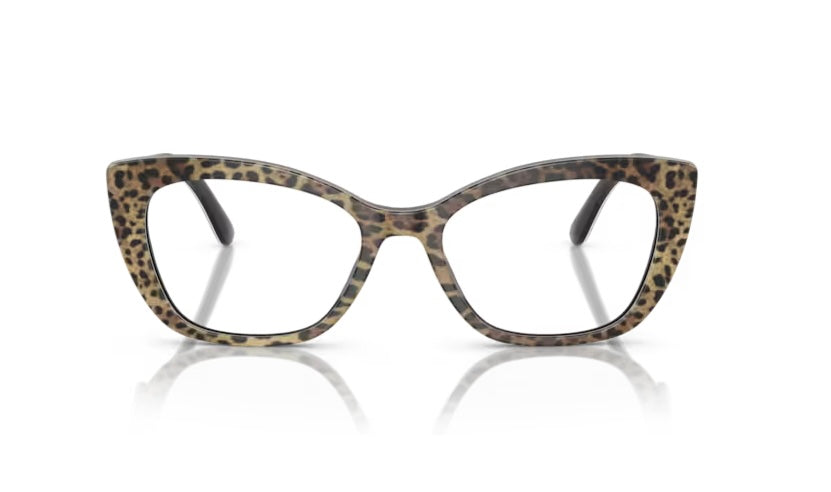 Dolce and Gabbana 0DG3360 3163 Leo Brown Black Eyeglasses