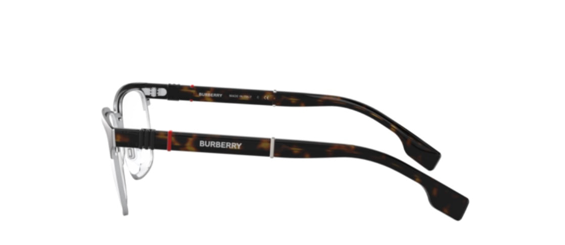 Burberry 0BE1348 1307 Silver Matte Brown Alba Eyeglasses