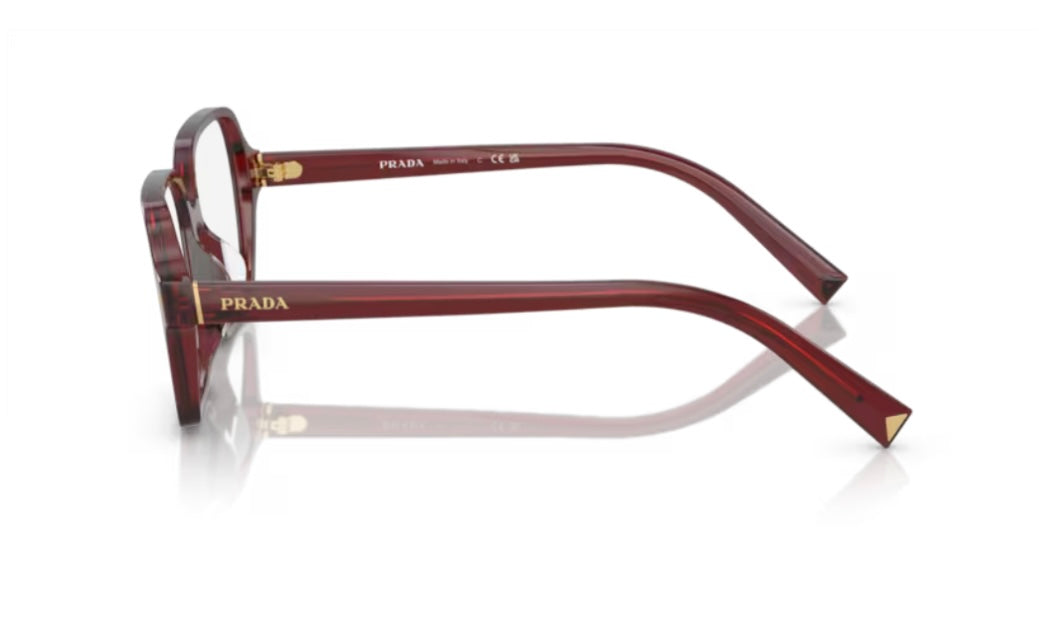 Prada 0PR A02VF 16P101 Transparent Red Eyeglasses