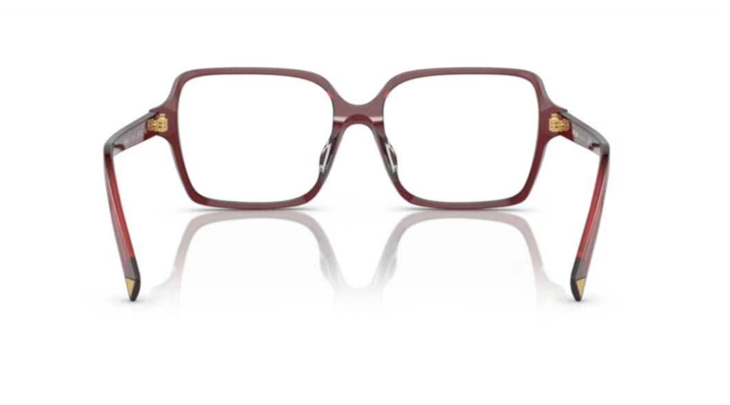 Prada 0PR A02VF 16P101 Transparent Red Eyeglasses