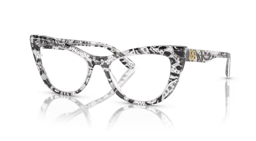 Dolce and Gabbana 0DG3354 3152 Black Lace Eyeglasses