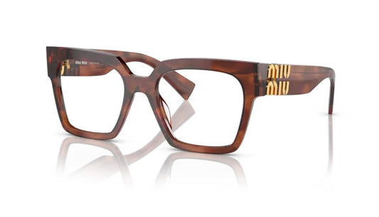 Miu Miu 0MU 04UV Stripped Tobacco Eyeglasses