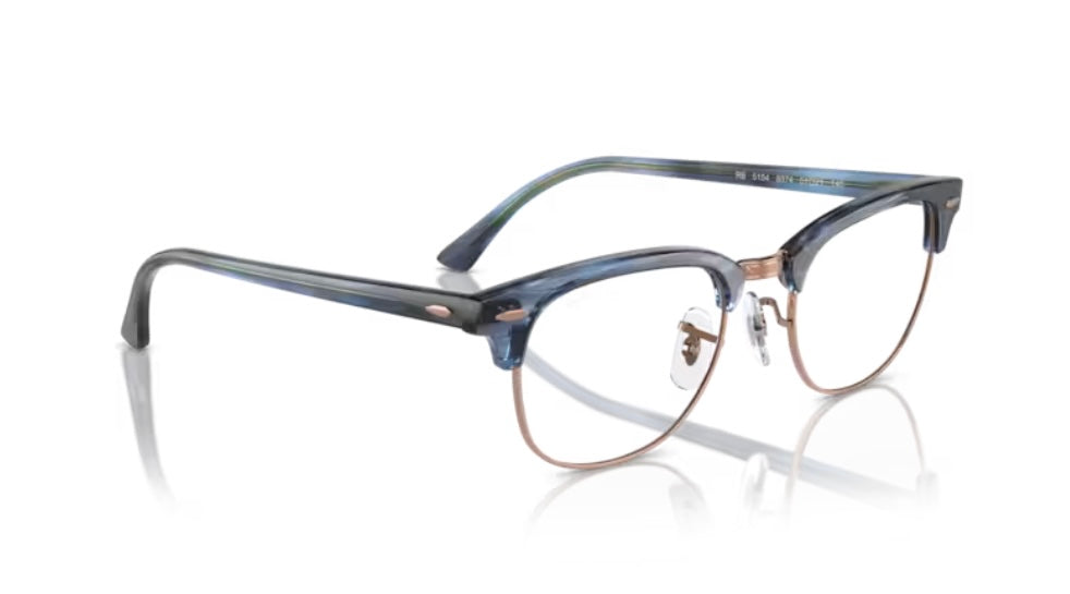 Rayban 0RX5154 Clubmaster 8374 Striped Blue Eyeglasses