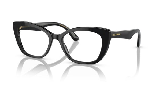 Dolce and Gabbana 0DG3360 3246 Black Transparent Grey Eyeglasses