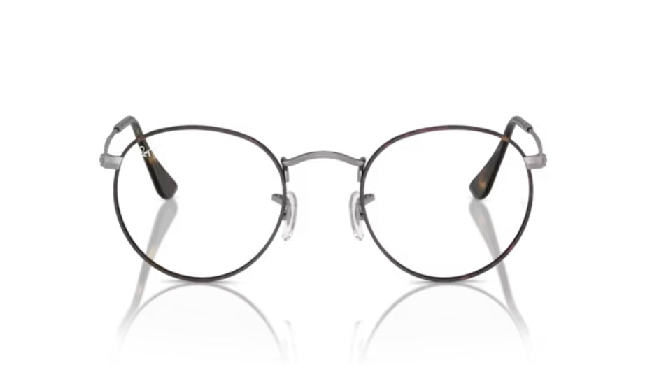 Rayban 0RX3447V Round Metal Havana On Gunmetal Eyeglasses